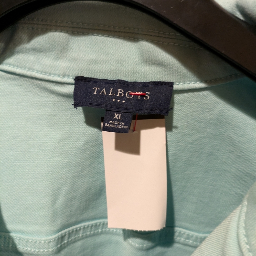 Talbots Stretch Jean Jacket   XL color Teal - Picture 9 of 16